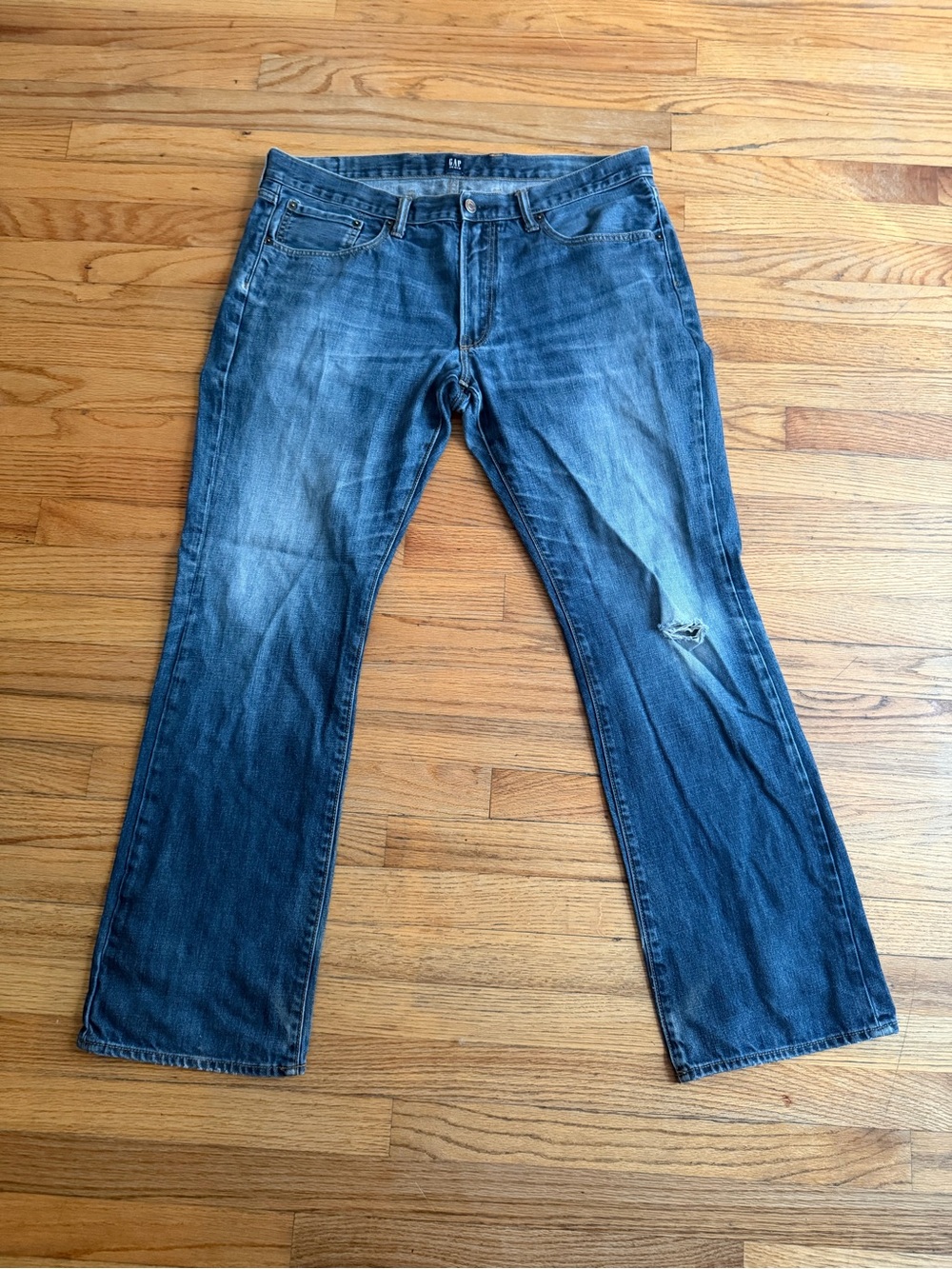 GAP Men's Faded Blue Bootcut Jeans